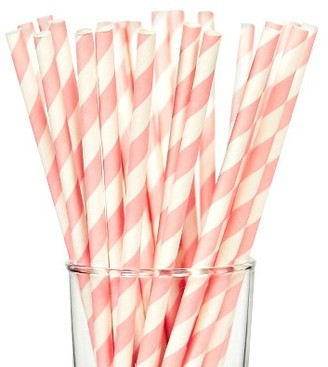 pink straws