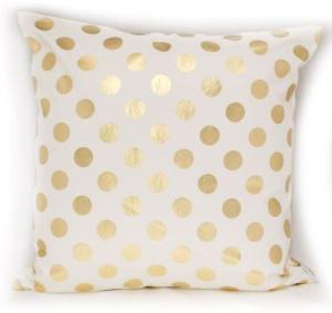 gold dot pillow