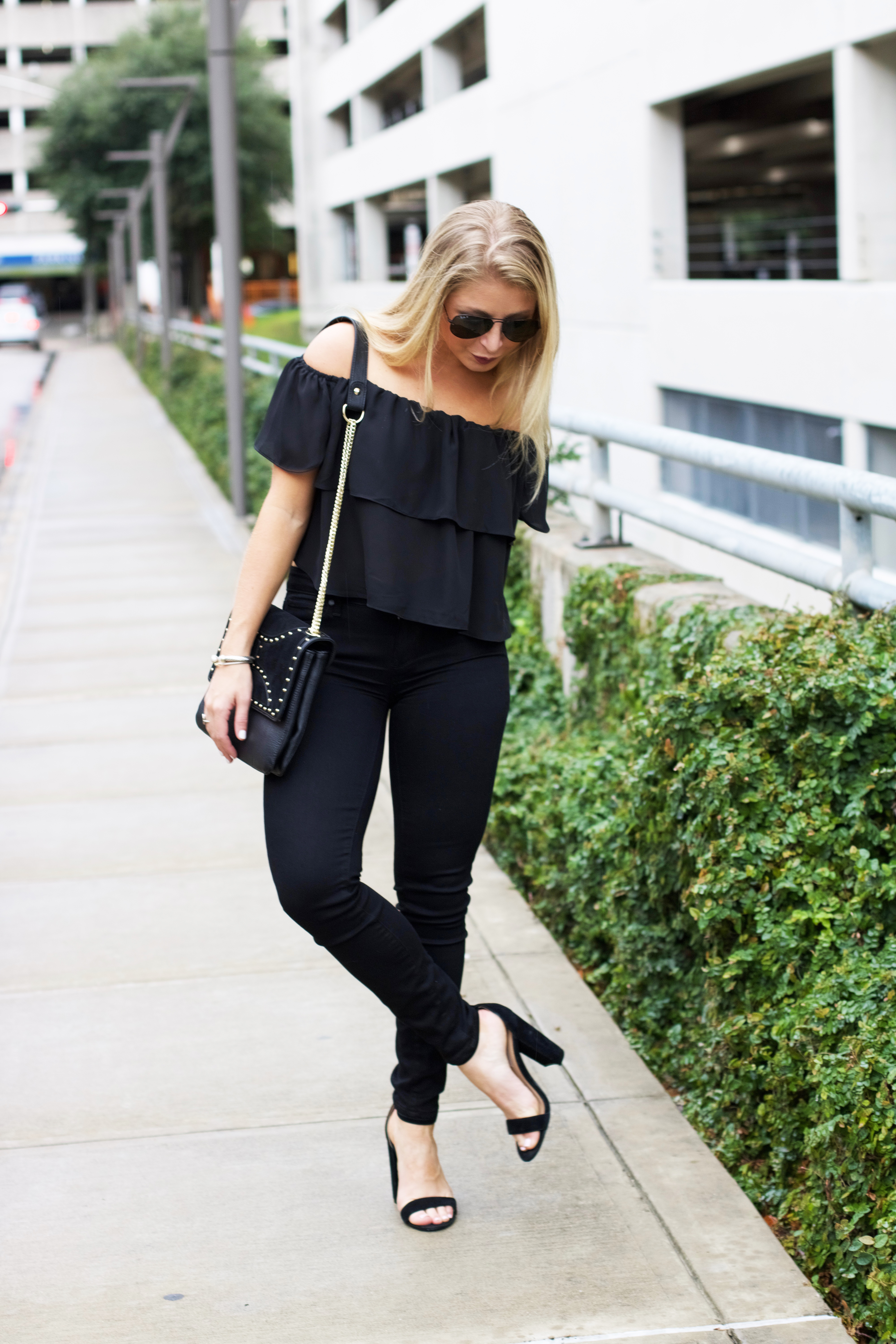 Off the shoulder fall look