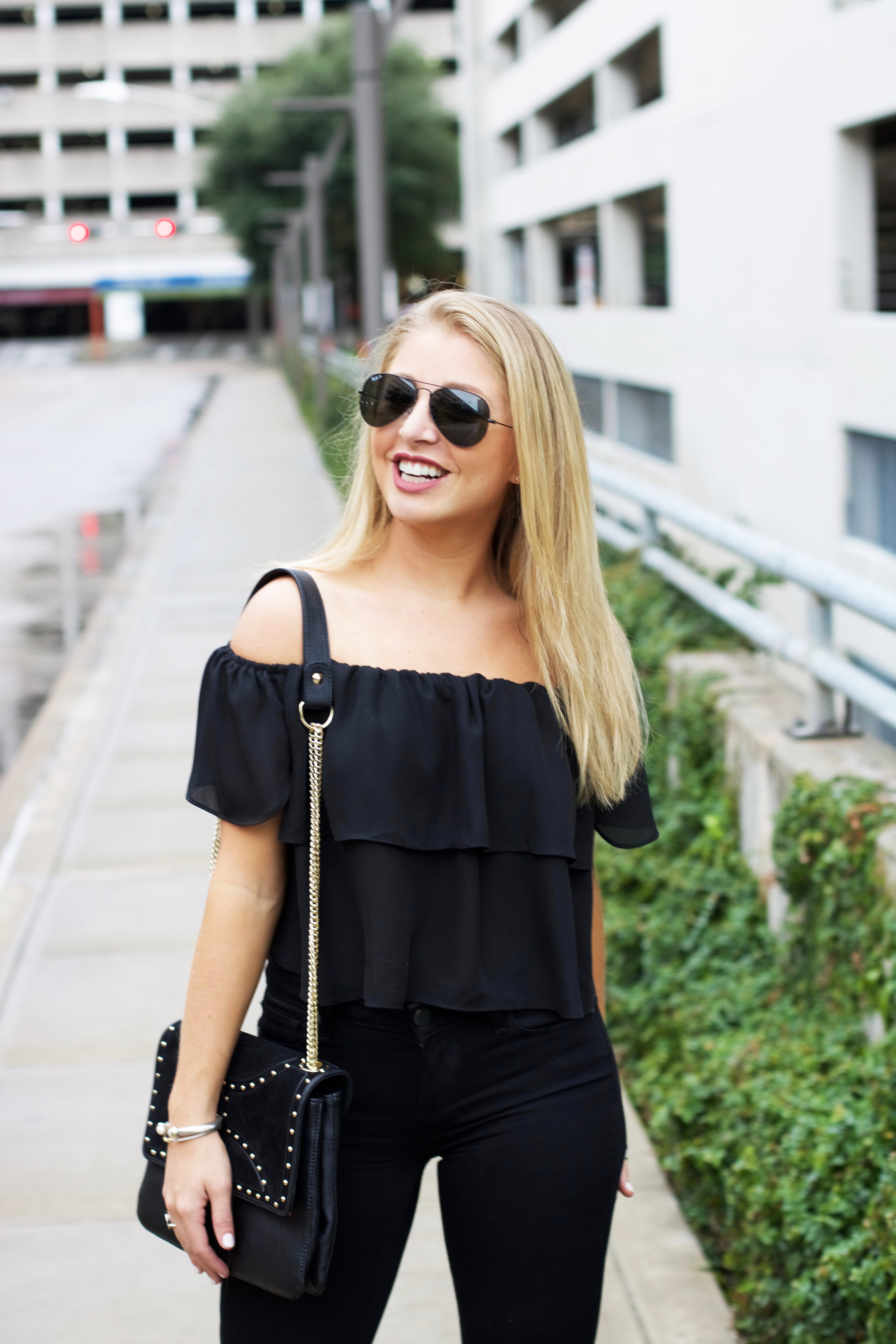 Off the shoulder fall look